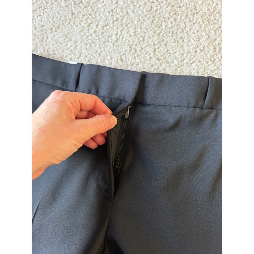 The Row Pants Wool Blend Skinny Slim Leg Tailored Black Size 4 - Picture 10 of 11